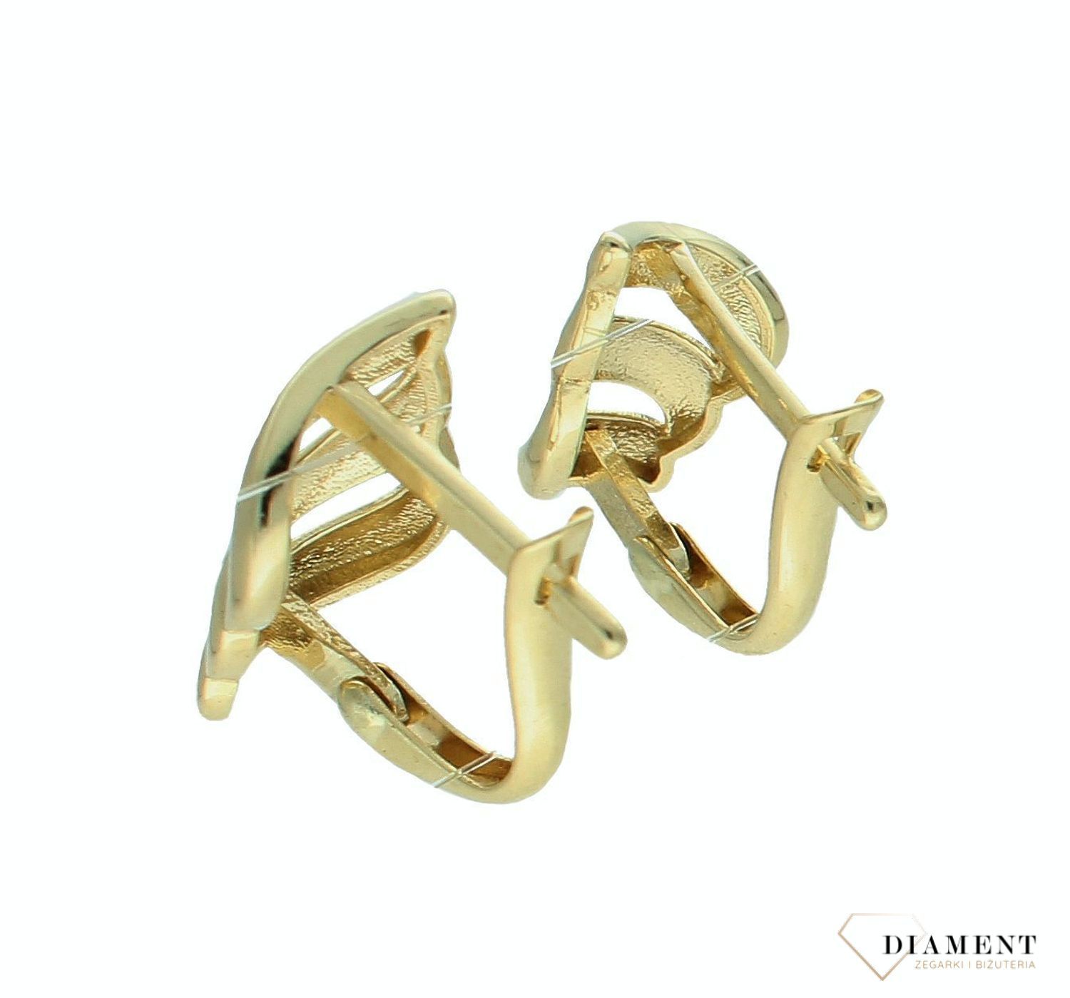 Złote kolczyki damskie 375 angielskie klasyczne KL 8832 375 (1).jpg